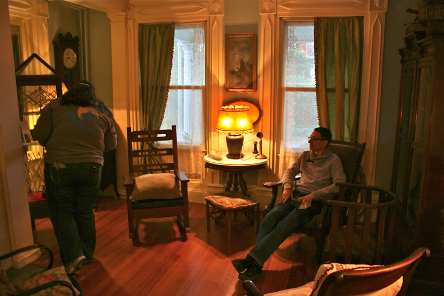 Ghost hunting inside Rogers Mansion