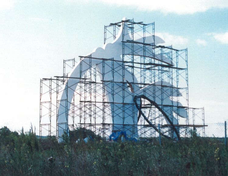 Stargazer rises over a farm field in Manorville.