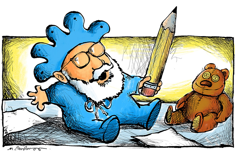 Dan baby cartoon by Mickey Paraskevas