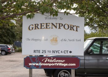 Welcome to Greenport sign