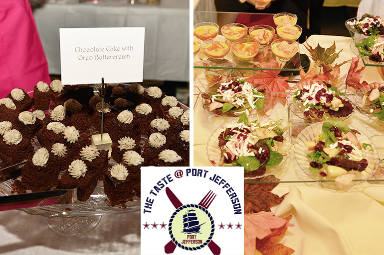 2017 Taste @ Port Jeff offerings from A Cake in Time and Wave Seafood Kitchen, Photos: Karen Weissner