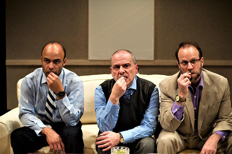 Antoine Jones, Matt Senese and Steve Ayle in "Art" at Theatre Three
