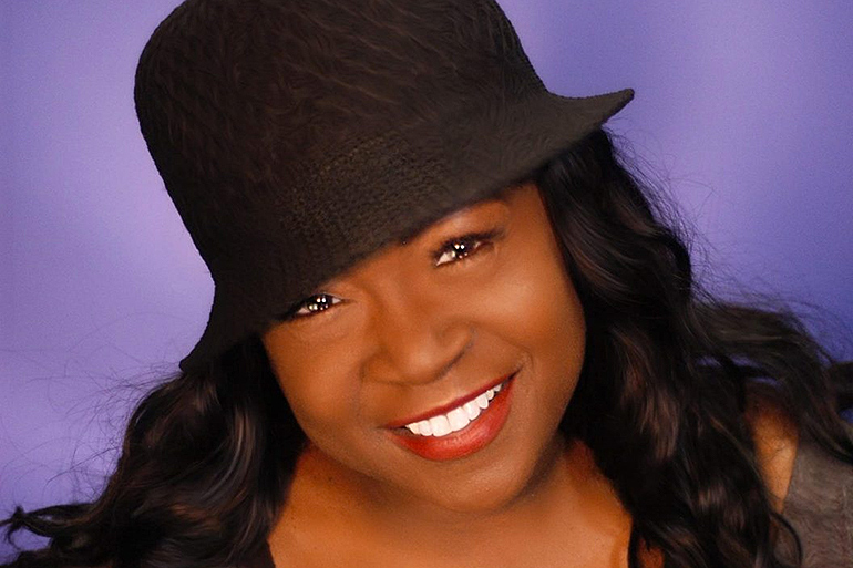 East Hampton actress Charnele Dozier speaks at Juneteenth