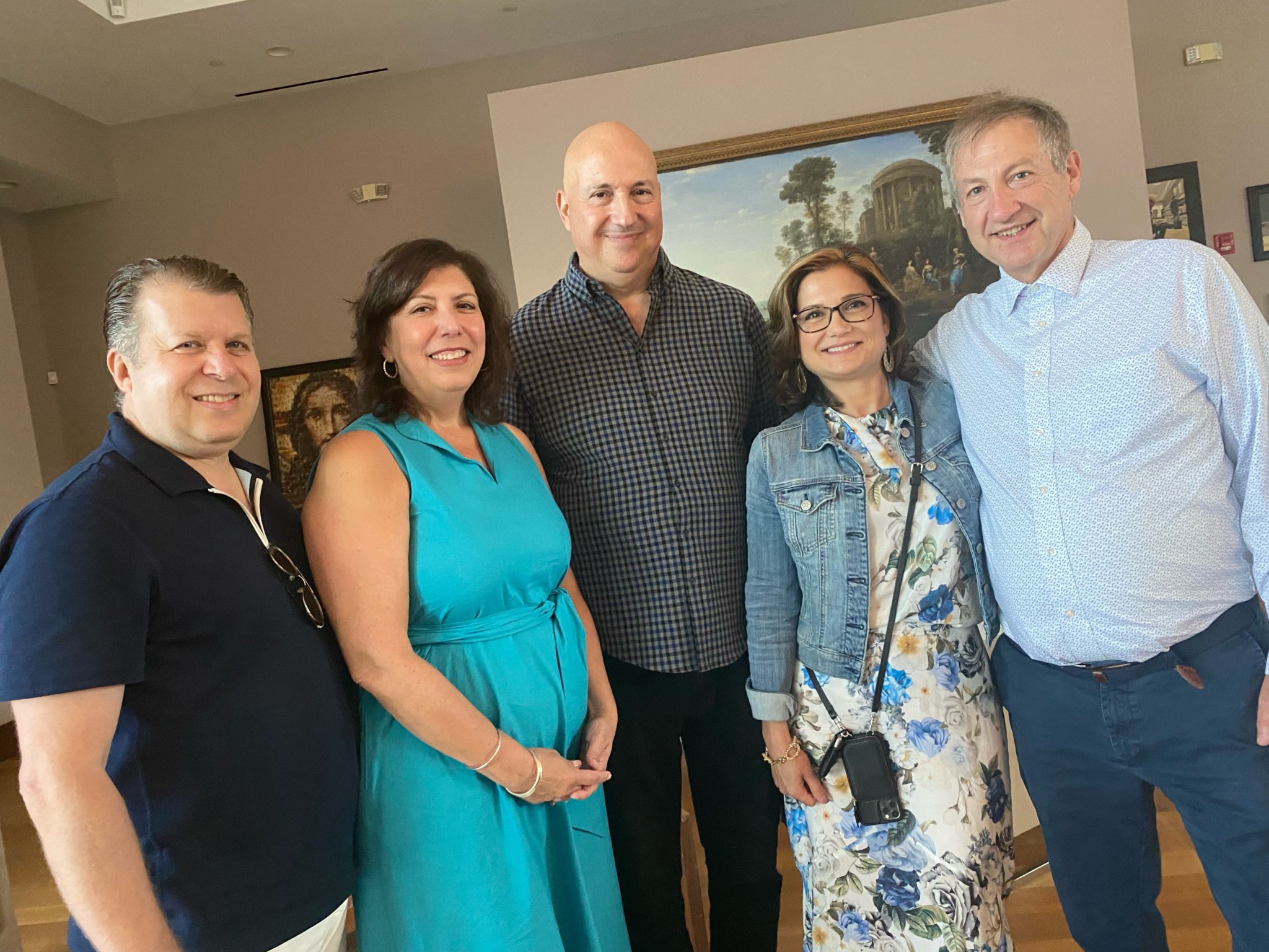 Madeline Singas and her husband with Dr. Pete Micholas, Dr. Howard Sklarek and his wife Catherine.