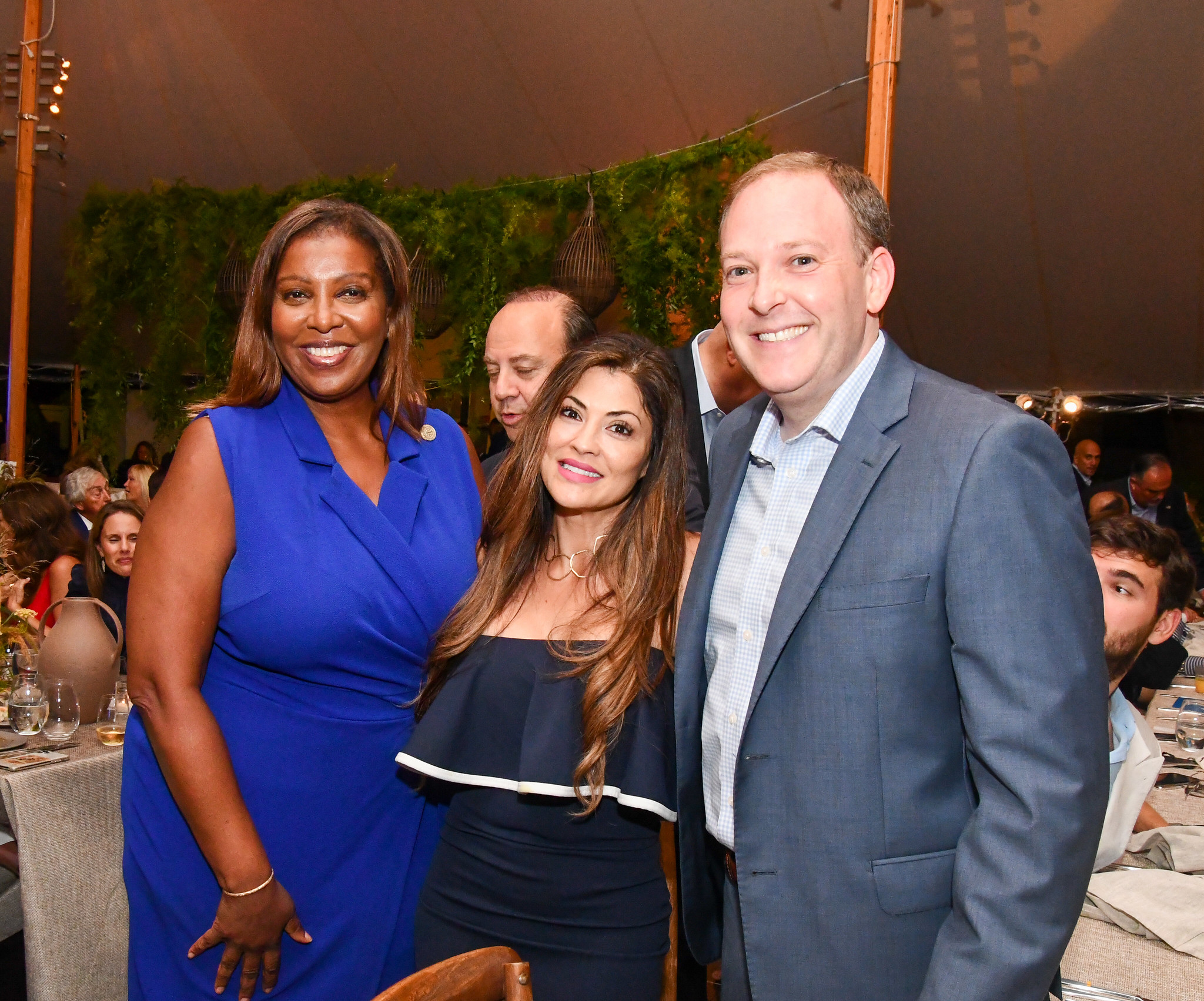 State Attorney General Letitia James, Diana Zeldin and Congressman Lee Zeldin at the Blue Dream Summer Gala.