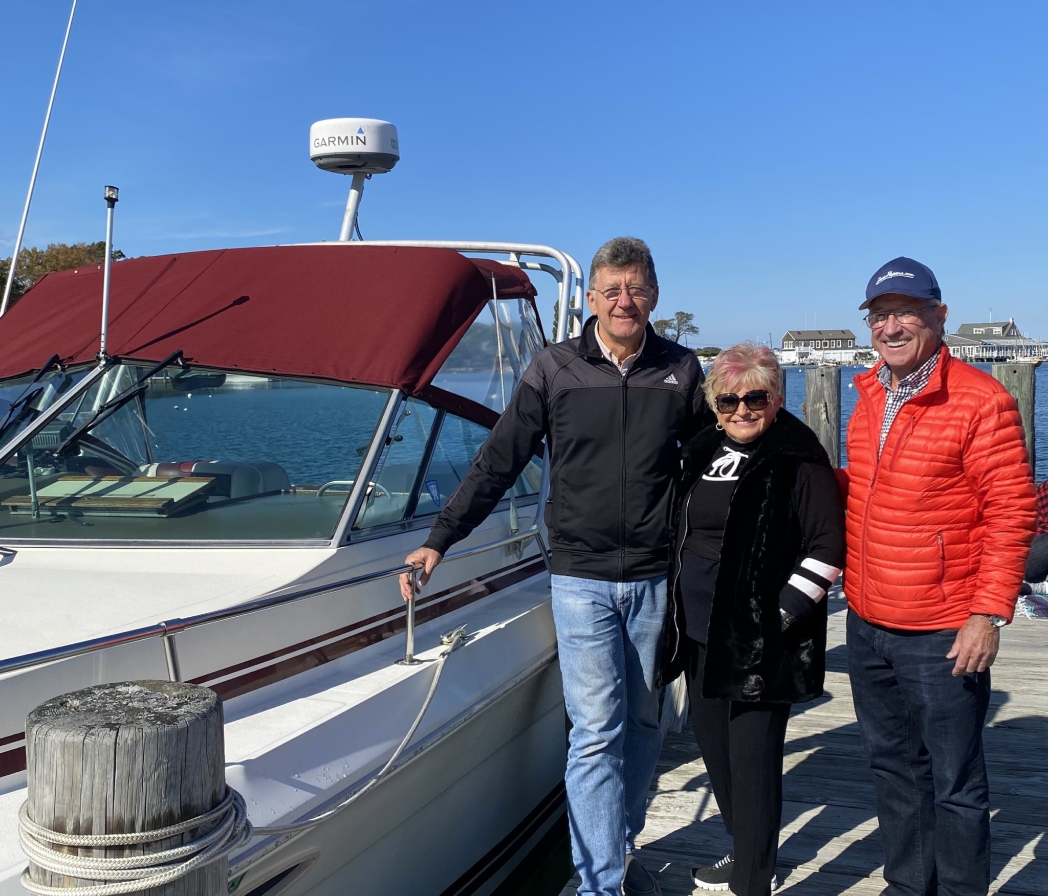 Getting ready to board the boat with Roman and Patrick on a gloriously sunny day!