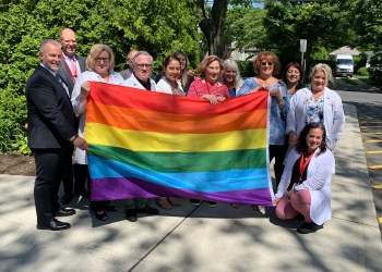 Staff celebrating Pride Month at Stony Brook Southampton Hospital.