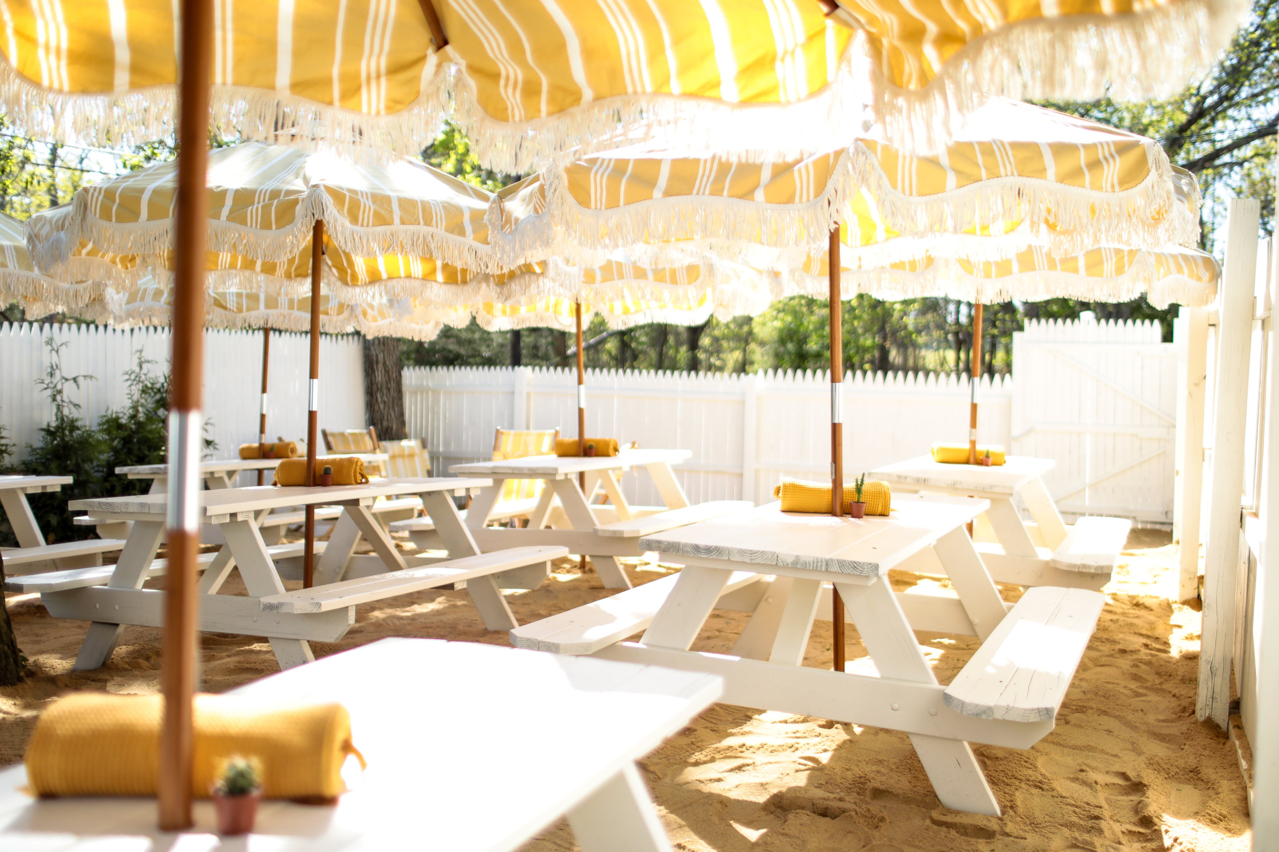 Rita Cantina's beach tables