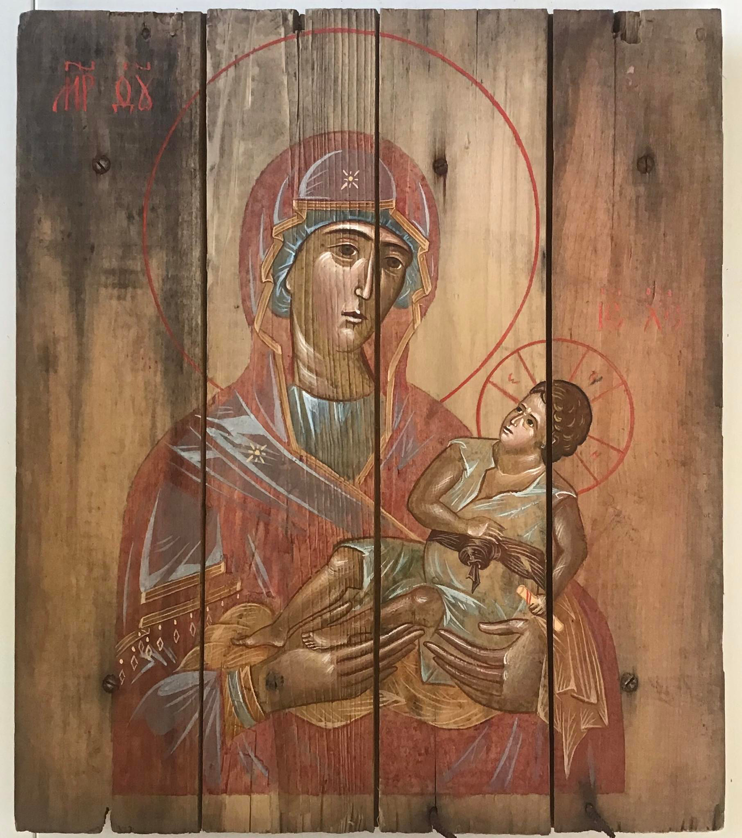 Virgin with Child from Icons on Ammunition Boxes series to benefit Ukraine