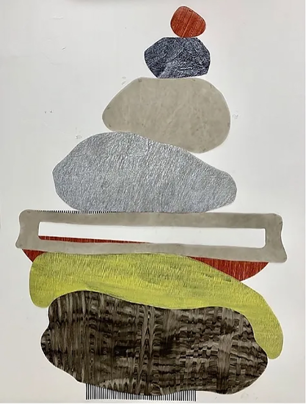 Nanette Carter "Cantilevered #61," 2021 Oil on Mylar, 89 x 62 in