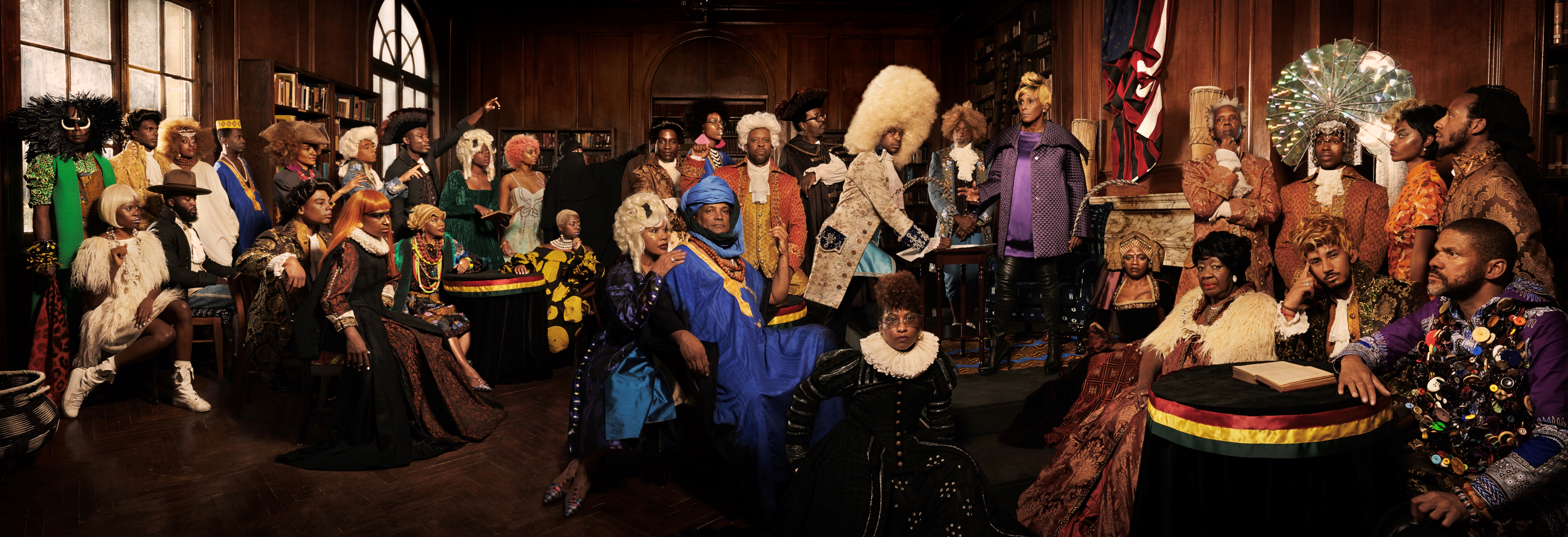 Renee Cox's "The Signing" (2017, digital chromogenic print, 28 7/8 " x 84 5/8 ")