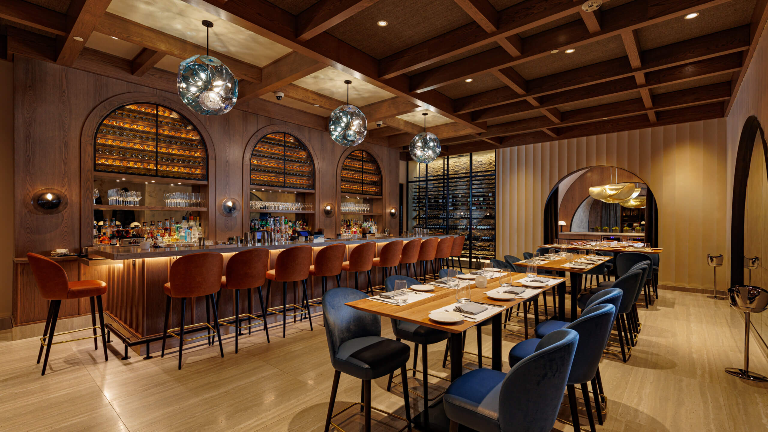 The dining room at Michael White restaurant Paranza in the Atlantis Resort