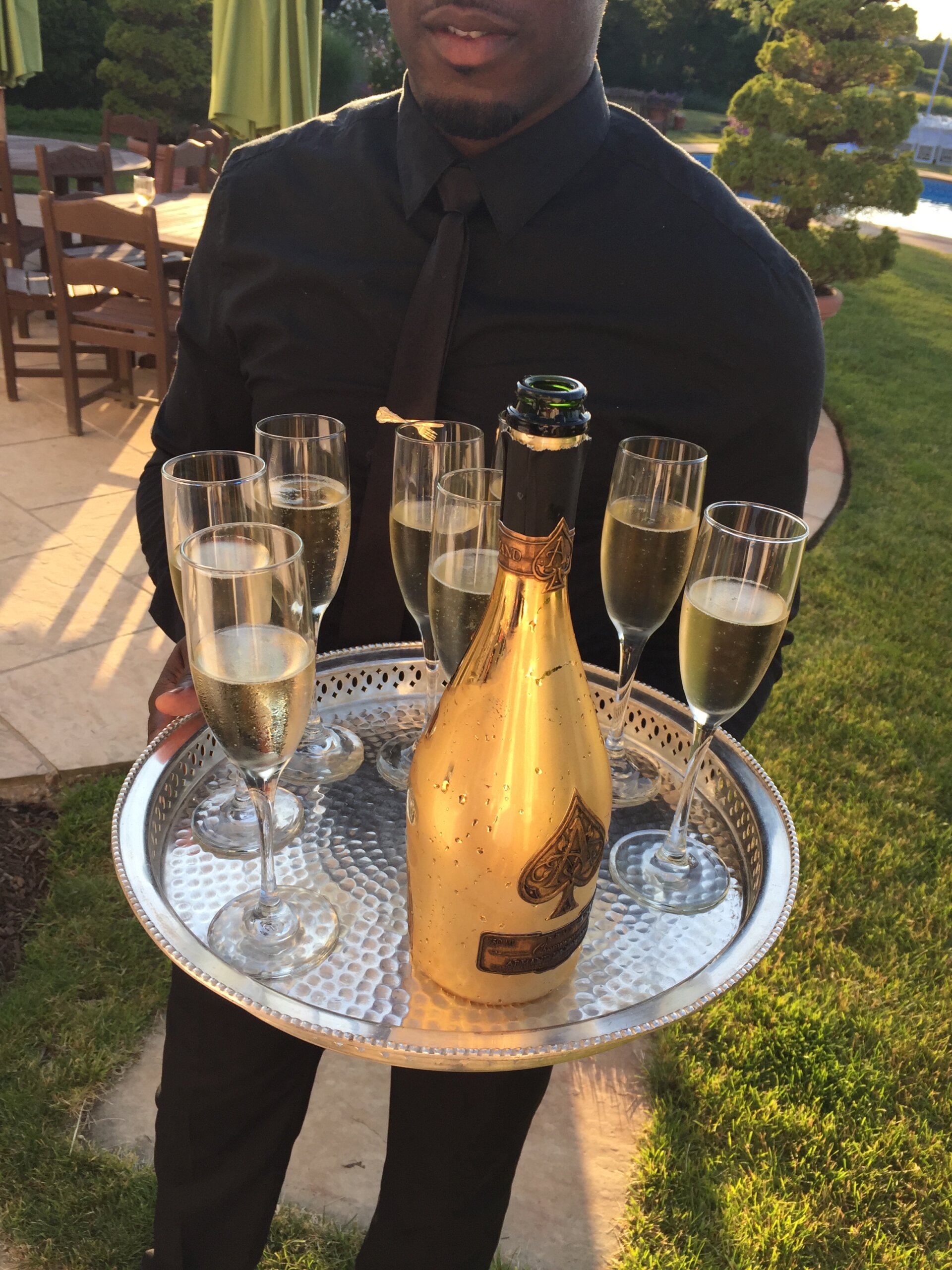 Toast the chefs at Dan's Taste X Gurney's in Montauk with Champagne Armand de Brignac