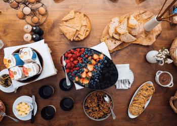 A spread from Good Ground Tavern at Canoe Place Inn