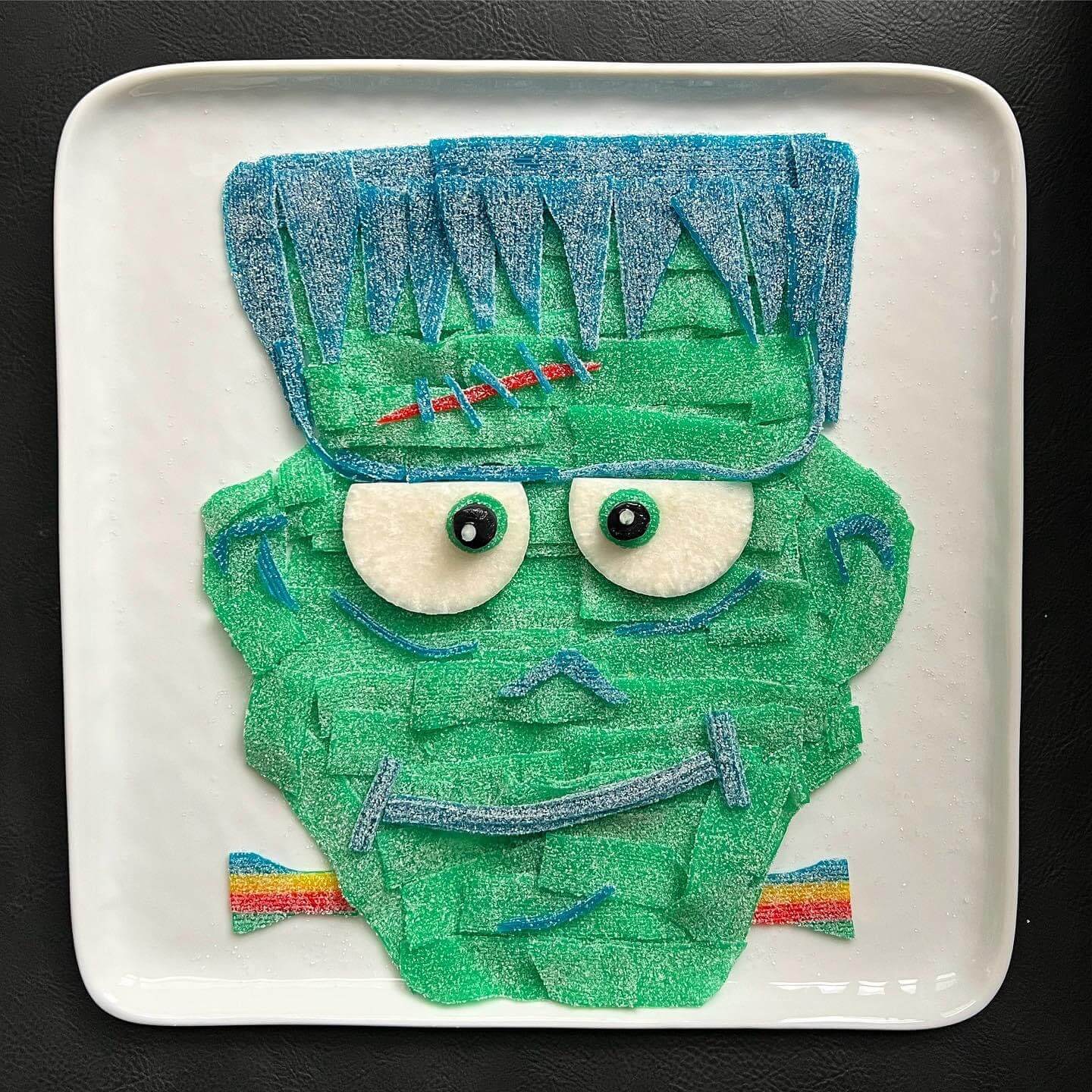 Frankenstein's Monster food art by Harley Langberg