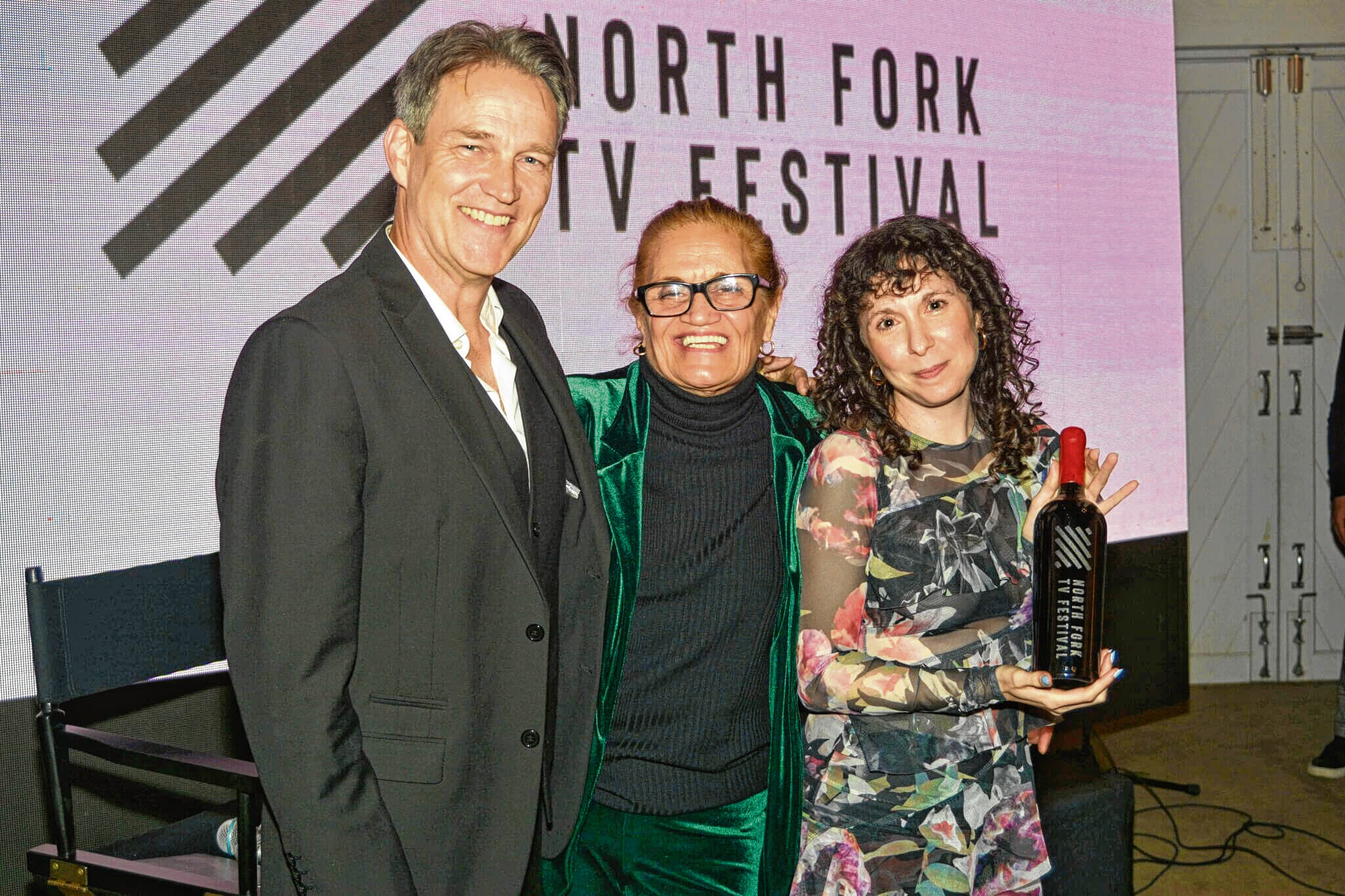 Stephen Moyer moderated a panel with “Who’s Annie?” star Annie Pisapia and creator Sophia Peer at the North Fork TV Festival 2023