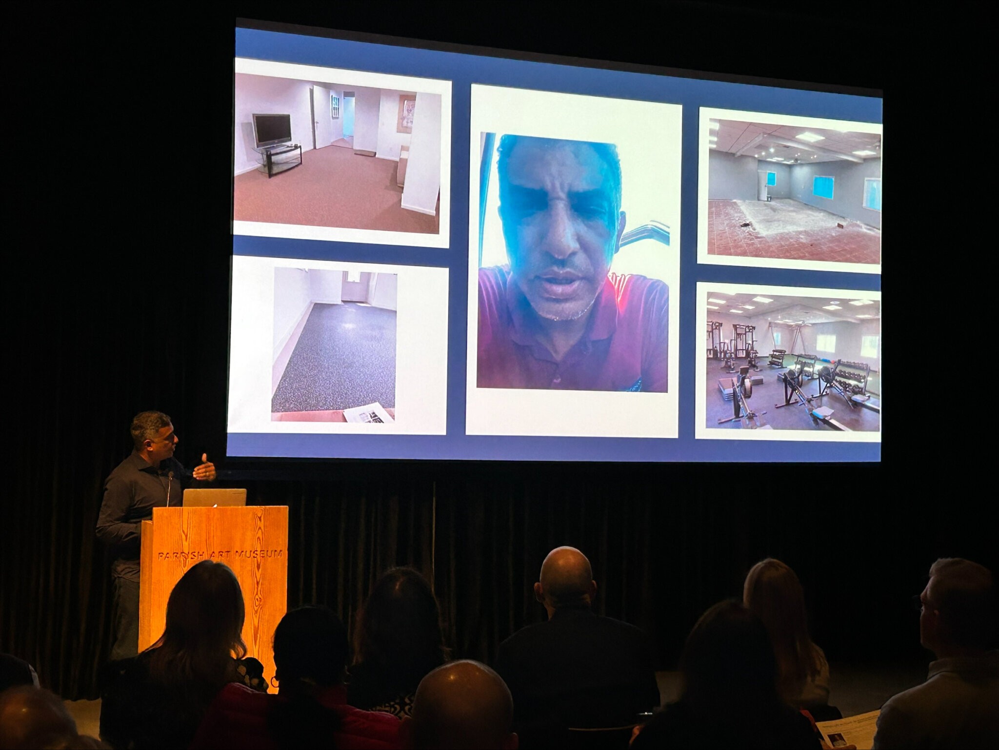 Randy King's Functional Fitness Bizshine slide presentation at the Parrish Art Museum