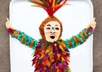 Elton John recreated in food by Harley Langberg
