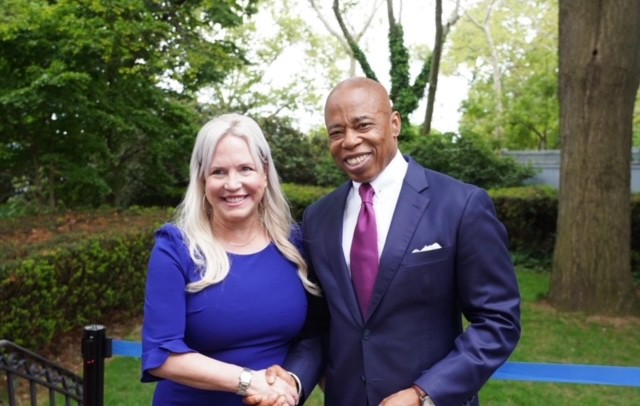 Laura Lovelace with New York City Mayor Eric Adams