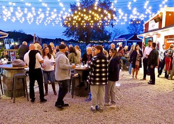 The backyard at Baiting Hollow Farm Vineyard