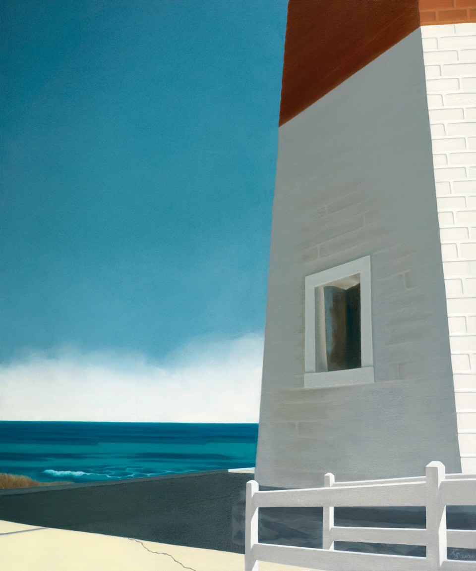 Also on view in The Art Show and Sale at The Gallery is Kathleen Schmidt's "Montauk Lighthouse Trilogy #1"