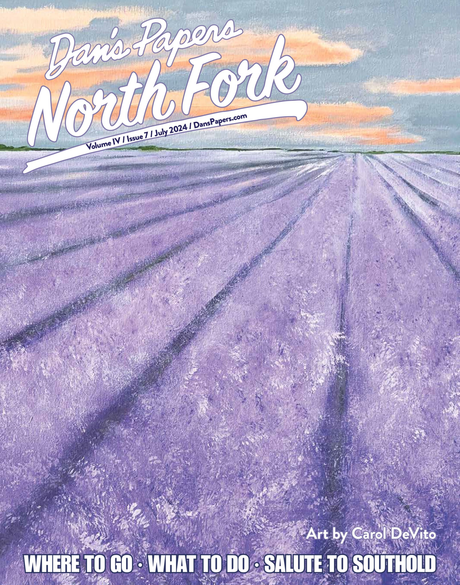 July, 2024 Dan's North Fork cover art by Carol DeVito