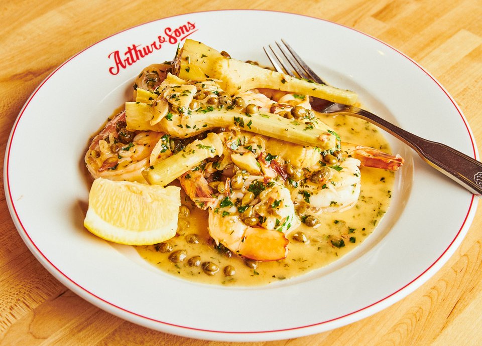 Arthur & Sons shrimp piccata