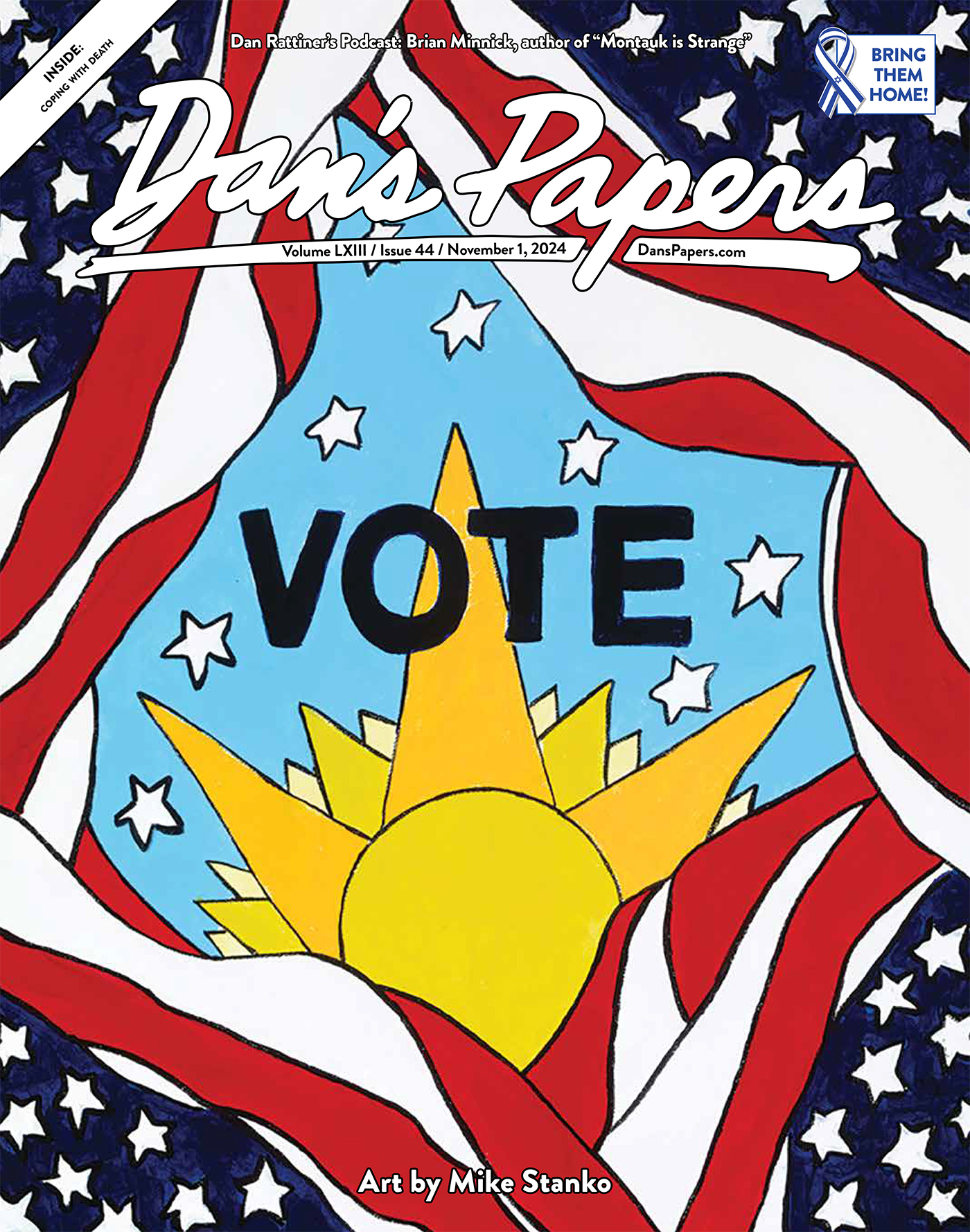 November 1, 2024 Dan's Papers cover art by Mike Stanko Vote