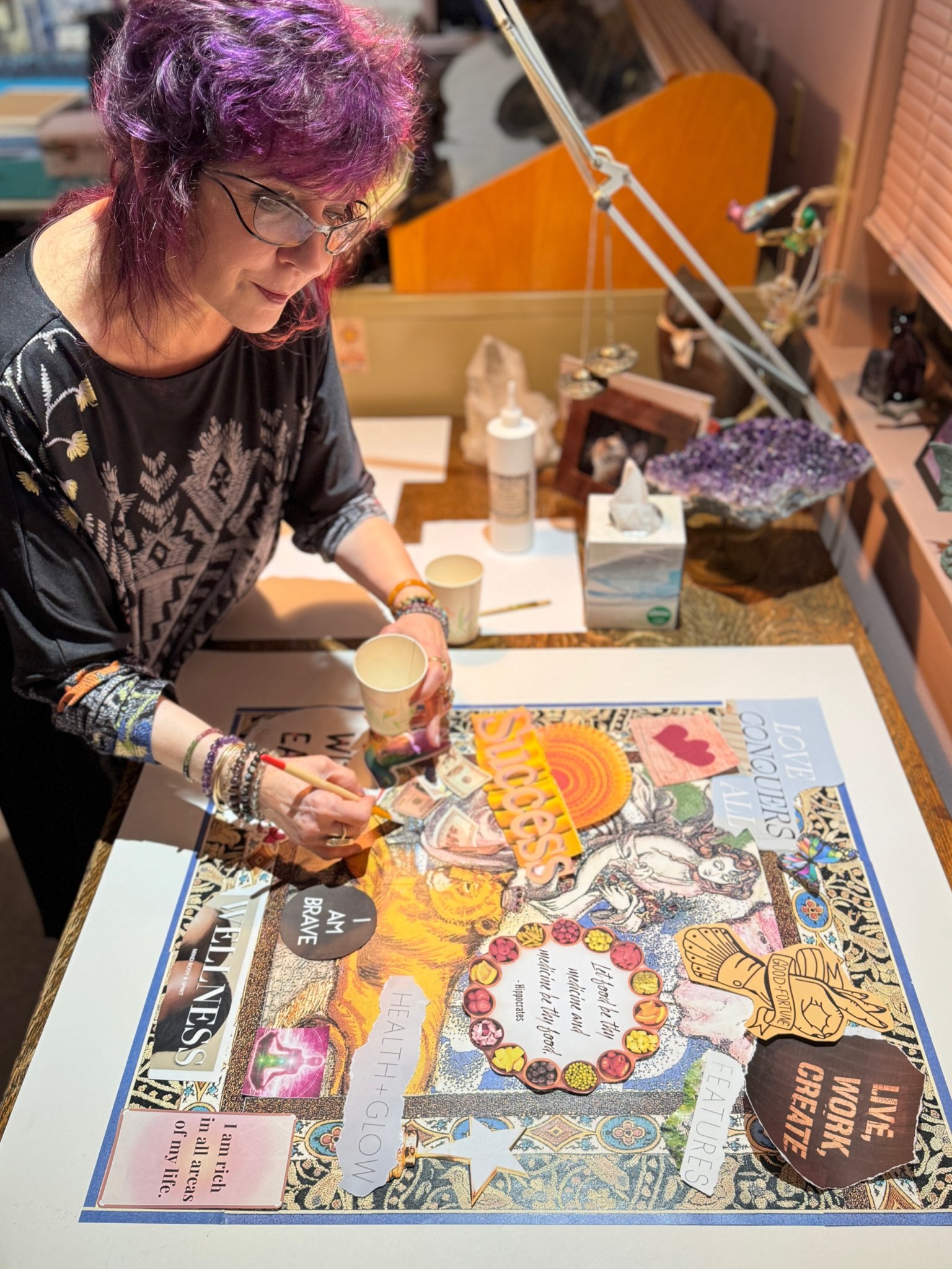 Amy Zerner making a vision board