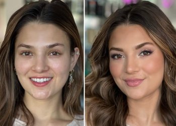 Model Juliana before and after her makeover (Kimberly Dawn)