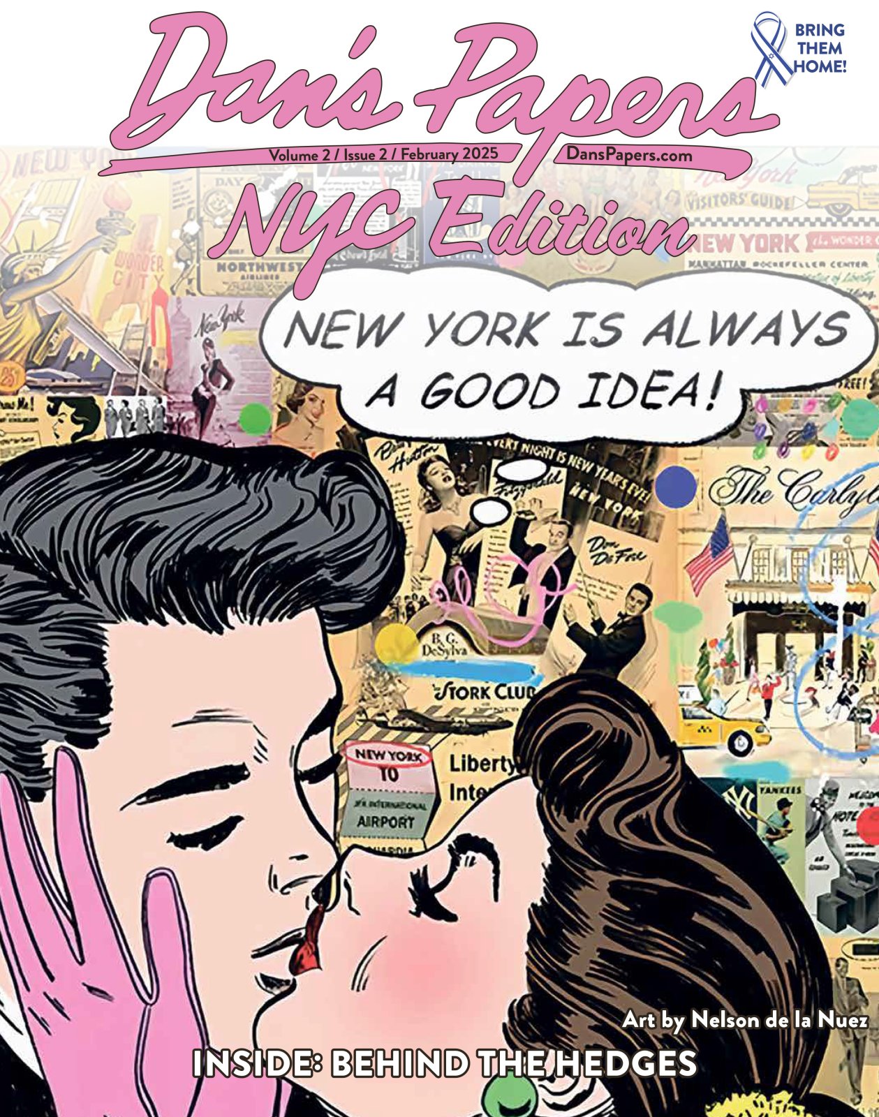 February 2025 Dan's Papers NYC Edition cover art by Nelson de la Nuez