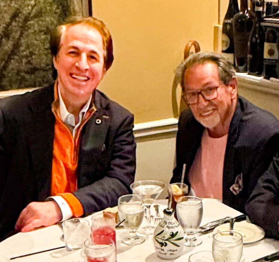 Friars Club board member Ralph Compagnone (L) and Stanley Friedman (R)