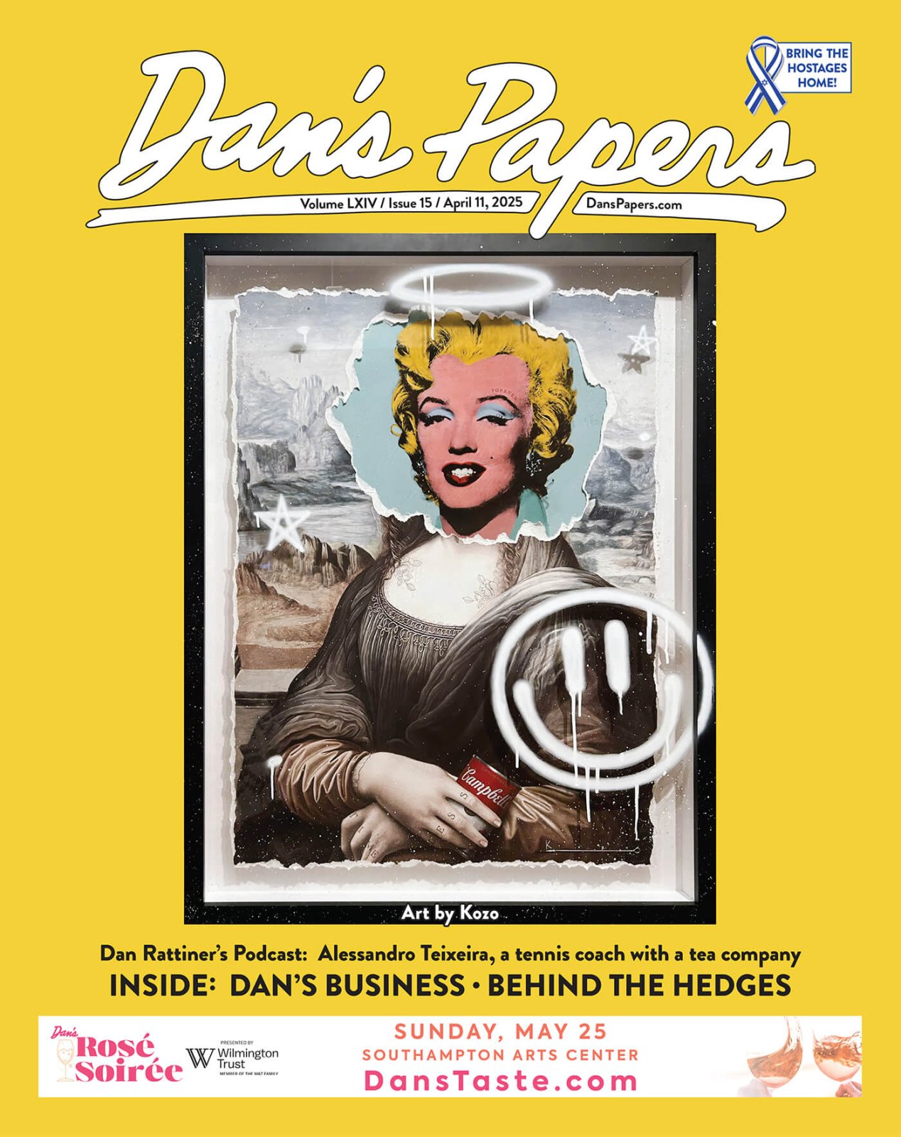 April 11, 2025 Dan's Papers cover art by Kozo, Courtesy of DTR Modern Galleries
