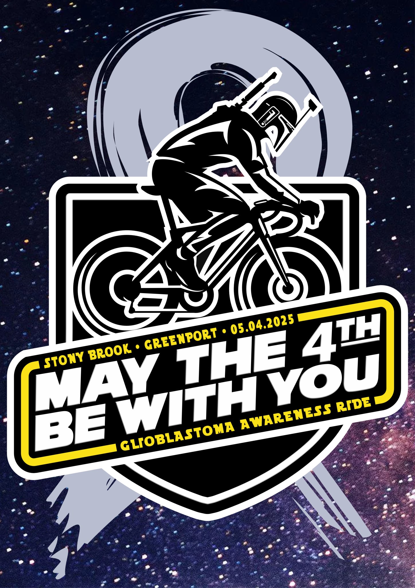 May the 4th Be with You Glioblastoma Awareness Ride logo by Eric Hurnyak