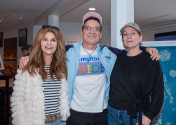 Lynn Blumenfeld, Tom House (Founder Hamptons Pride), Karyn Mannix at Hamptons Pride Film Screening