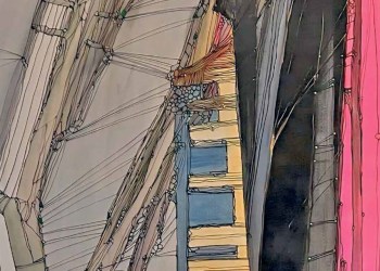 April 12, 2024 Dan's Papers cover art (detail) by Kiamarz Eshghi